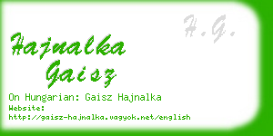 hajnalka gaisz business card